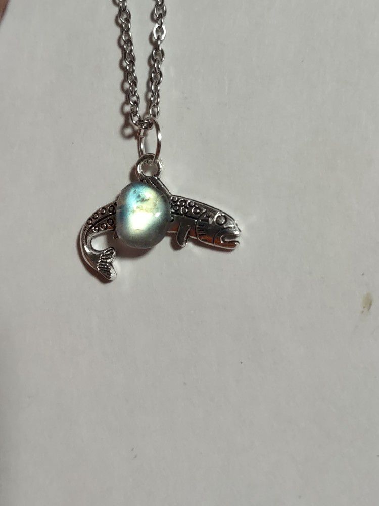 fish moonstone necklace 