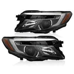 LH+RH For 2016-2021 Honda Pilot/ Ridgeline 17-20 Halogen Headlights Pair Black