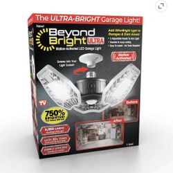 Beyond Bright LED 3-panel Bulb 6000 Lumens With Motion Detection