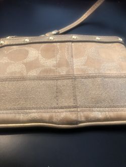 Coach gold wristlet