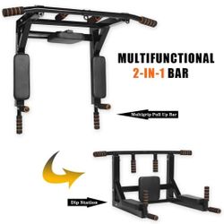 Wall Mounted Multifunctional Pull Up Bar, Chin Up Bar, Dip Station, Leg Raise etc Home Gym Equipment