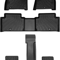 NEW Floor Mats & Cargo Liner Hyundai Santa Fe 2024 2025 (Not Hybrid) All Weather Protection TPE Heavy Duty Non-Slip Automotive Floor Liner 4 Pieces
