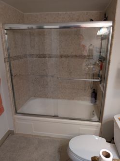 Glass shower sliding doors
