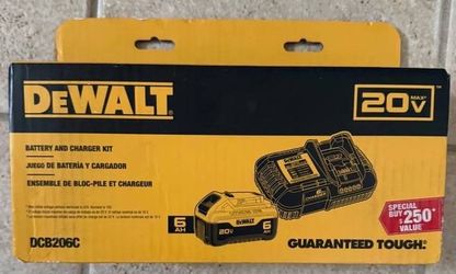 Dewalt DCB206C 20V 6Ah Battery and Charger Kit