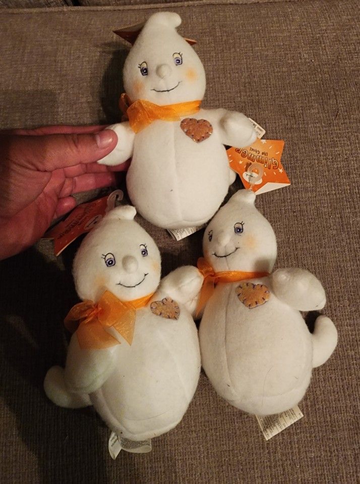 3 Small Ghost Plushies 