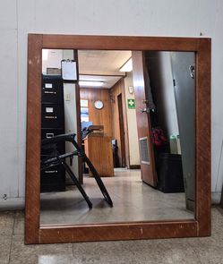 Rustic framed mirror