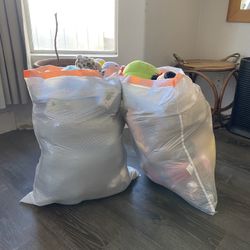 Two Giant Bags of Random Stuffed Animals