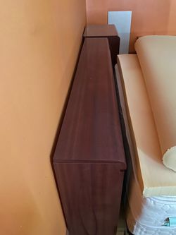 Mahogany Headboard Storage Cabinet
