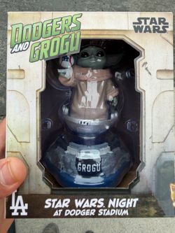 Dodgers and Grogu Bobblehead Star Wats Night