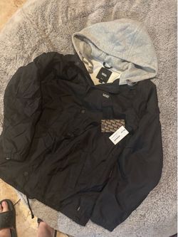 New w/tags Vans windbreaker with hoodie