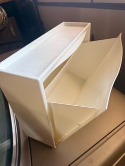 White Plastic shoe Organizer with Compartment (6)