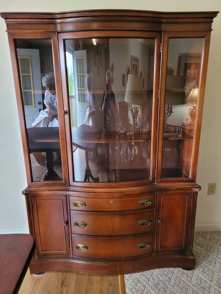 Antique Cherry China Cabinet
