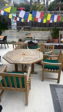 Teak Picnic Table with chairs