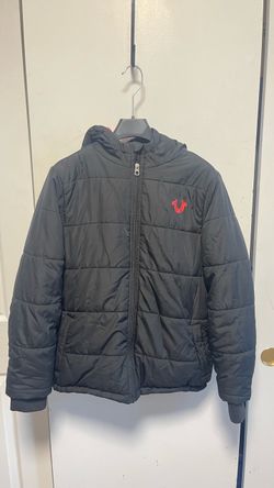 True Religion Black Puffer Jacket with Hood