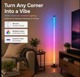 🌈 RGBIC Corner Floor Lamp – App & Remote Control, Music Sync (1PC/