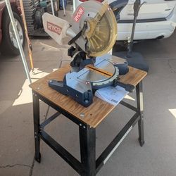 Like New 10in. Ryobi Compound Miter Saw with Stand 