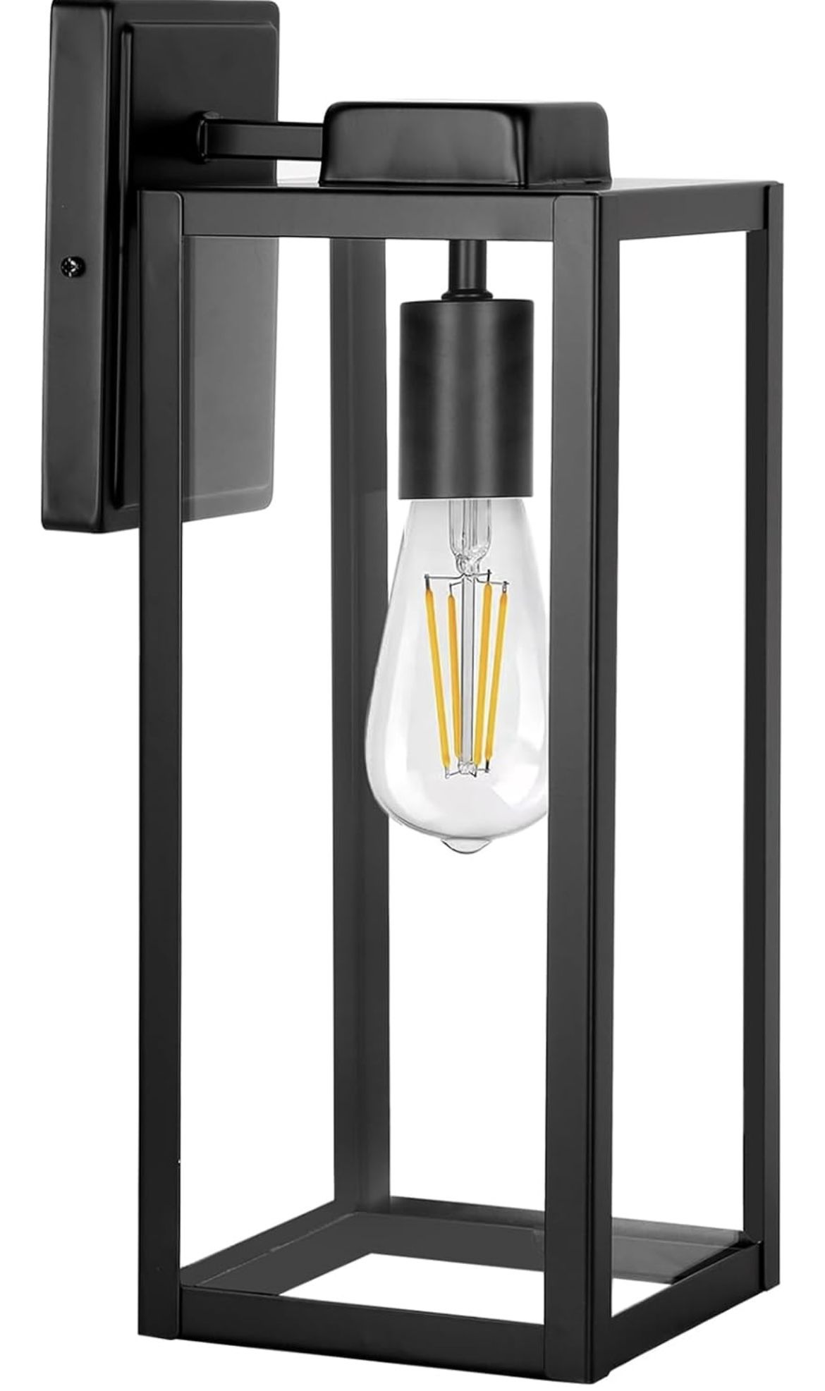 Large Size Outdoor Wall Lights,16 Inch Outdoor Wall Lantern, Waterproof Exterior Wall Sconce, Anti-Rust Wall Mounted Lighting with Glass Shade