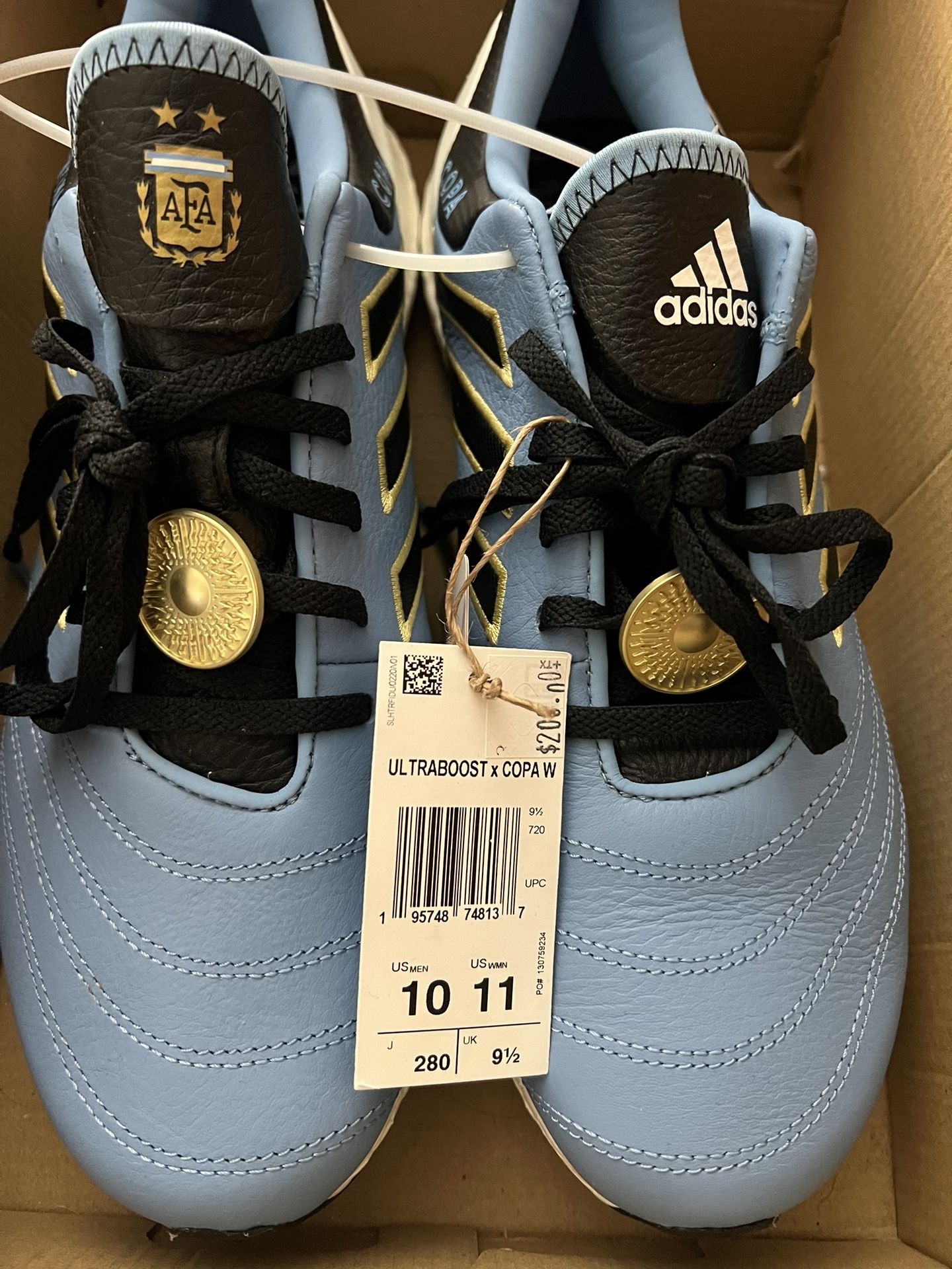New In Box ADIDAS Ultra Boost Copa World Cup Argentina Shoes Men’s 10 NIB