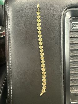 Heart gold bracelet