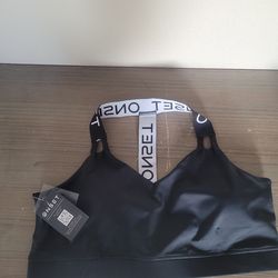 Women's Onset Sports Bra Top Racer Back Black New With Tag Size XXL