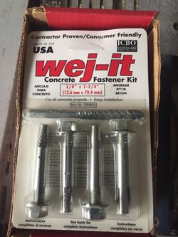 Wej-it concrete fastener