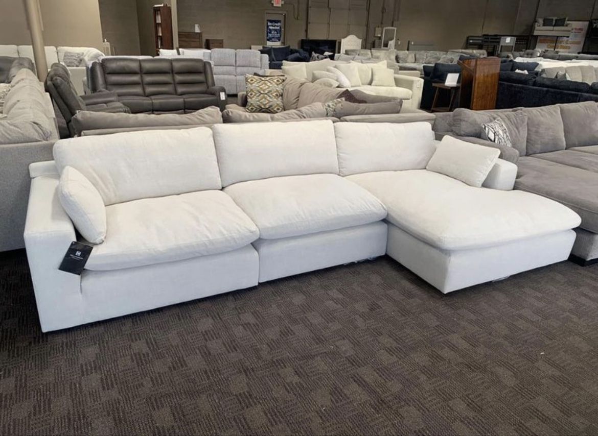 Light Cream White Feather Cloud Set