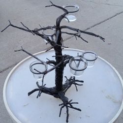Unusual Black Adjustable Steel Wire Candle Holder