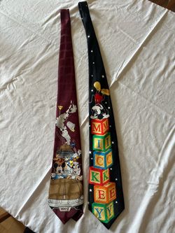 2 Vintage silk Mickey Mouse ties