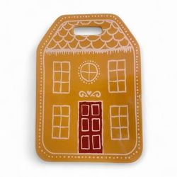 Ceramic Gingerbread House Cutting Board Tan Neutral Color