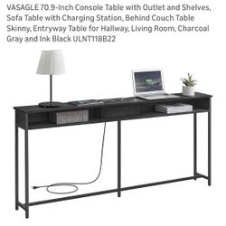 Console Table - UNOPENED BOX - Charcoal Gray 