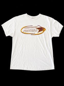 Championship Football Graphic T-Shirt White XL Fits Large Double-Sided