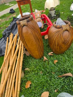 Home decor vases with bamboos