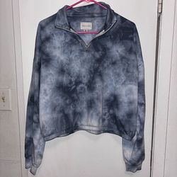 Blue Tie Dye Quarter Zip