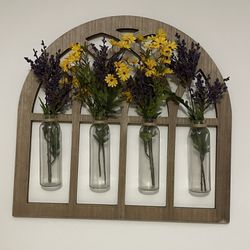 wall hanging flower vases