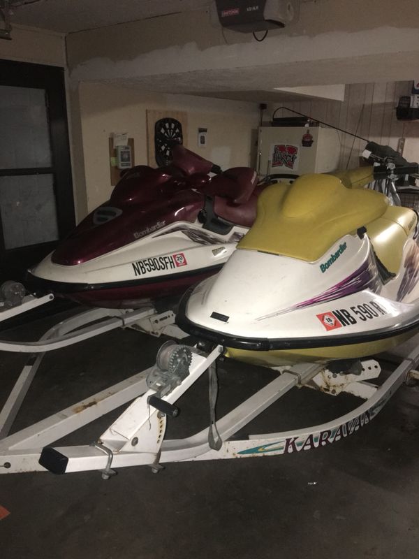(2) seadoo bombardier jet skis