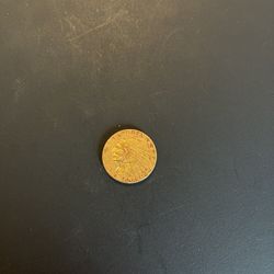 1908 2 1/2 Dollar Indian Head Gold Coin