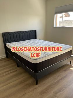 Queen size bed frame and mattress