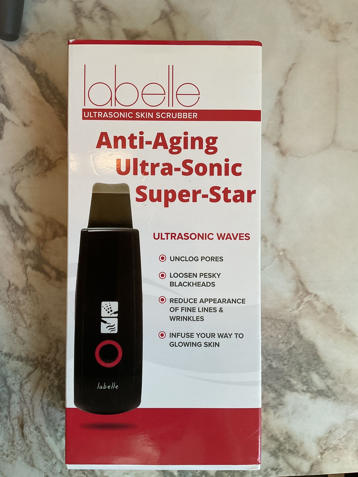 LaBelle Ultrasonic Skin Scrubber Spatula TSLB01 Exfoliating Cleansing Device