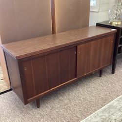 Walnut Laminate Sliding Door Media Unit