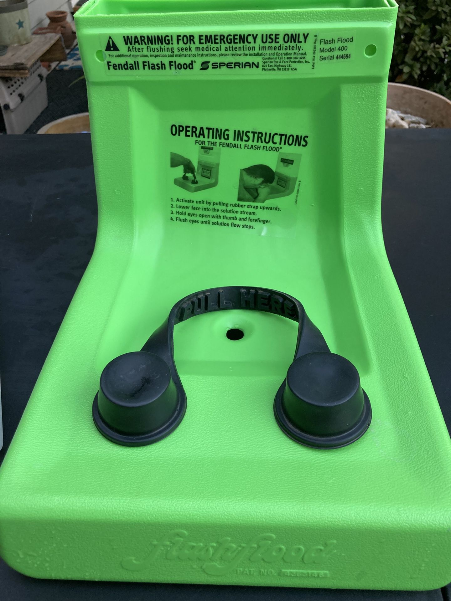 Flash Flood Eye Wash Unit