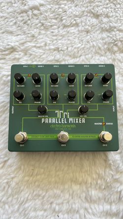 Electro-Harmonix Tri Parallel Mixer, a versatile effects loop mixer and switcher pedal for musicians