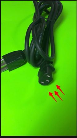 3 Prong AC Power Cord Cable IEC C13 Pin 3 Hole for Computer PC Monitor Printer Desktop Tower Power Supply PSU TV Replacement