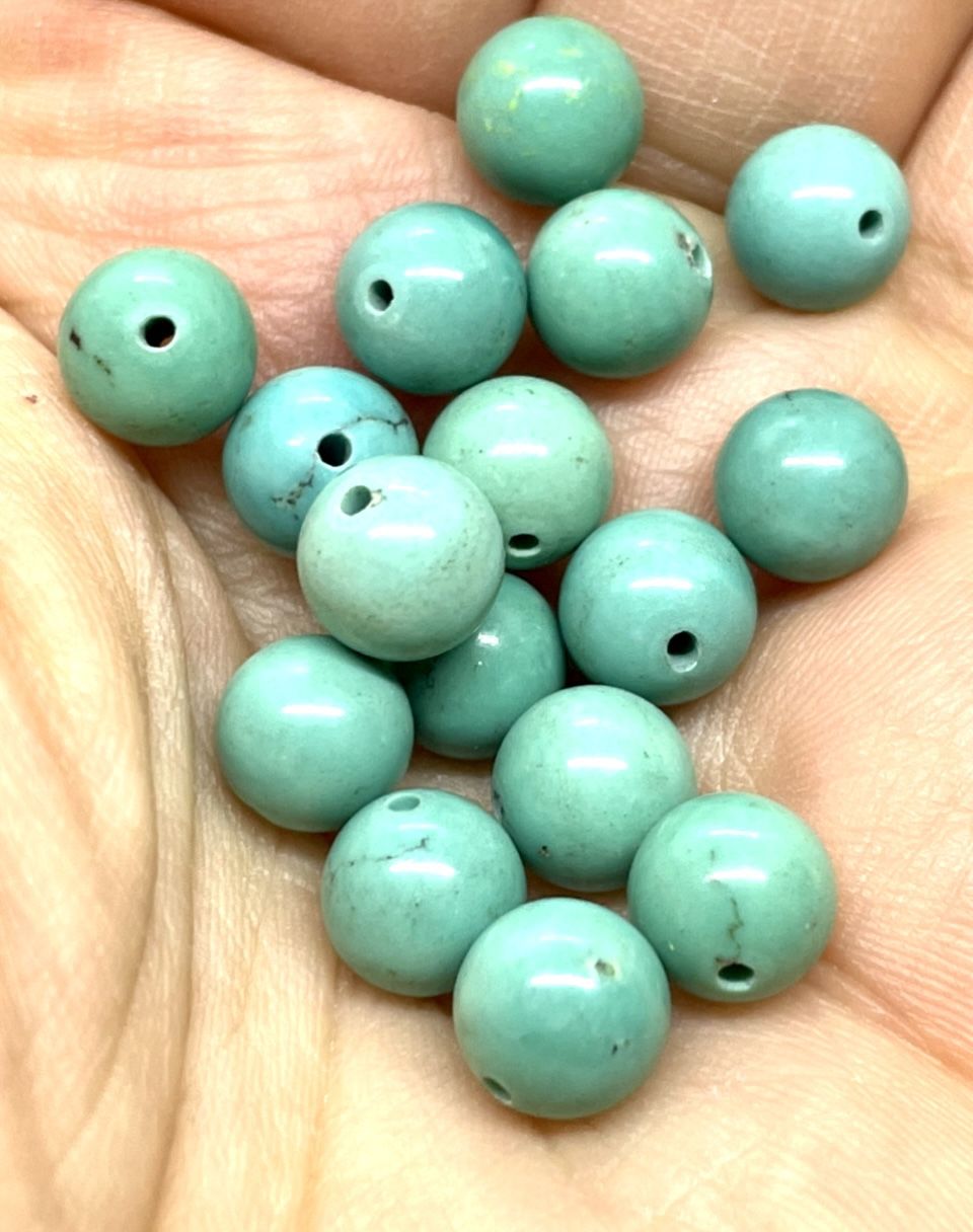 Lot Of 50+ 8mm Turquoise Beads