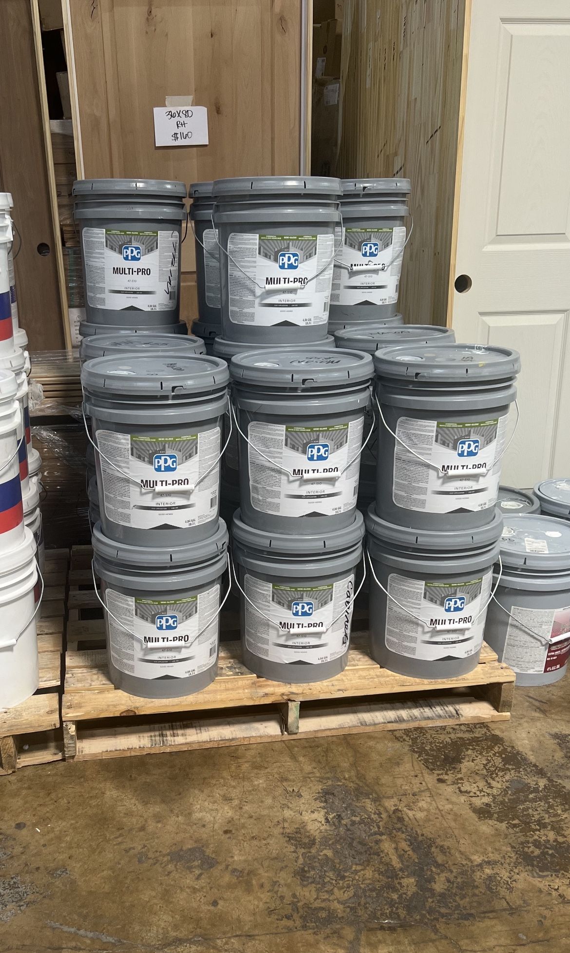 Paint Interior 5 Gallon Bucket Semigloss Color Gray Price Per Each for