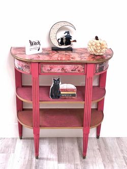 Boho Half Moon Table Console🌜Please Read Description🌜No Hold