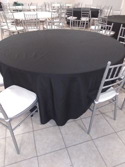 Black 120" very good quality table covers