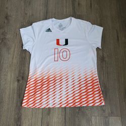 Adidas Miami Hurricanes Practice Soccer Jersey Womens XL