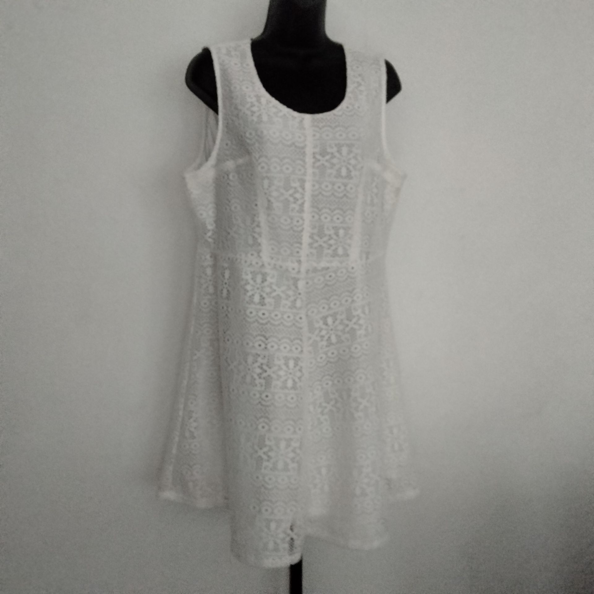 Notations White Floral Lace Dress Petite XL