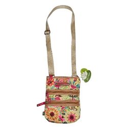 Lily Bloom Floral Poppy Multi Pocket Crossbody Bag