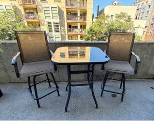 3 piece bistro set patio